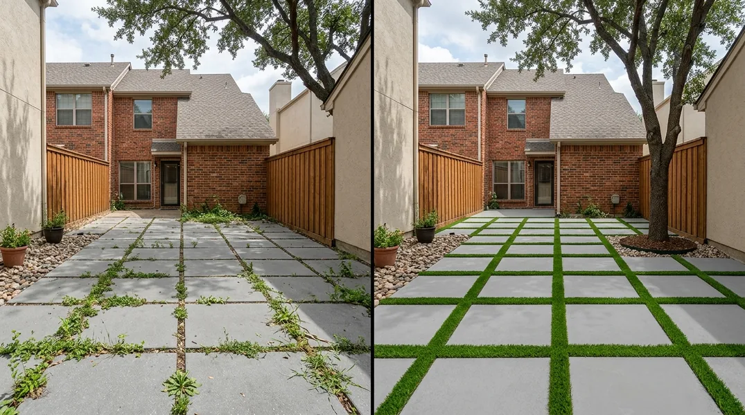 Result artificial grass installation in Dallas - Dallas Turf Installation
