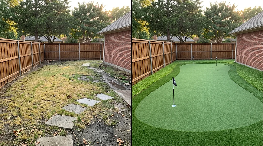 Result artificial grass installation in Dallas - Dallas Turf Installation